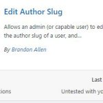WordPressで投稿者名を変更する方法。 Edit Author Slug プラグイン